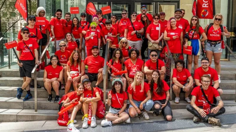 Rogers Communications LGBTQIA+ ERG Marches in Montreal Pride Parade